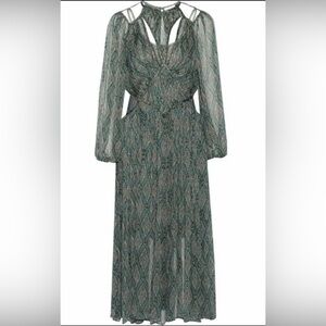 Zimmermann Green Long Sleeve Dress